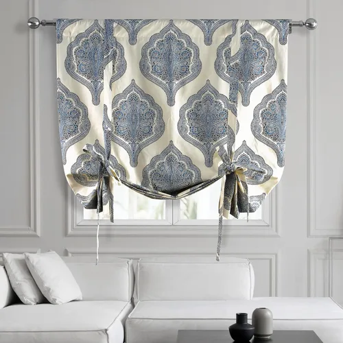 Vista 8 de HPD Half Price Drapes Ikat - Cortinas enrollables para oscurecer la habitación, 46 x 63 pulgadas, cortina enrollable de algodón para ventana de sala