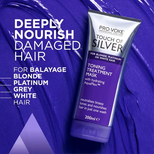 Vista 4 de PROVOKE Mascarilla Tratamiento Tonificante para Cabello Rubio, Platino, Blanco o Gris - 6.8 fl oz