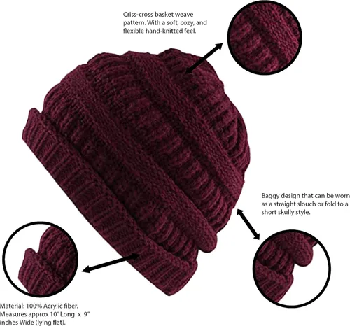 Vista 2 de Super Z Outlet Gorro térmico de punto bajo para esquí, ciclismo, protección