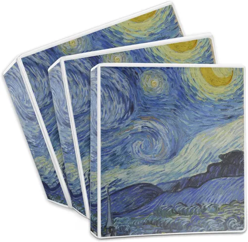 Vista 3 de The Starry Night (Van Gogh 1889) - Carpeta de 3 anillas, 1 pulgada
