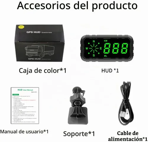 Vista 6 de Kingneed Velocímetro HUD Odómetro Brújula Pantalla Head Up Display GPS Visualización Digital Fuentes Grandes Universal para Todos los Coches