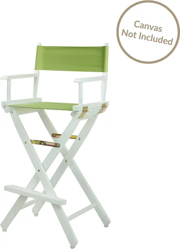 Vista 5 de Casual Home silla de director de 18 pulgadas, únicamente armazón, Madera, Blanco
