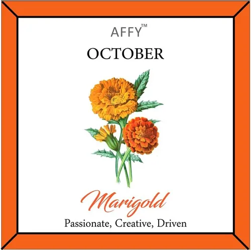 Vista 2 de AFFY Collar de flor de nacimiento chapado en oro grabado personalizado con dije floral delicado mes de nacimiento, dije de disco de flor estampada a