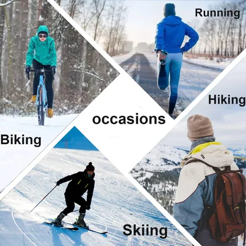Vista 7 de Muryobao Gorro de punto con puños, cálido invierno con forro polar para hombre, gorro de acrílico suave