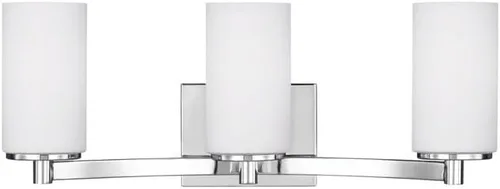 Vista 6 de Sea Gull Lighting 4439104-05 Hettinger - Luces de estilo de tocador de baño, acabado cromado