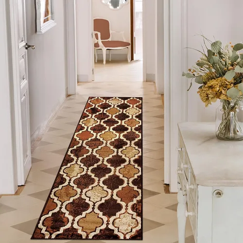 Vista 32 de BLUENILEMILLS BNM - Alfombra de pasillo para interiores con respaldo de yute, perfecta para cocina, dormitorio, madera dura, sala de estar Beige