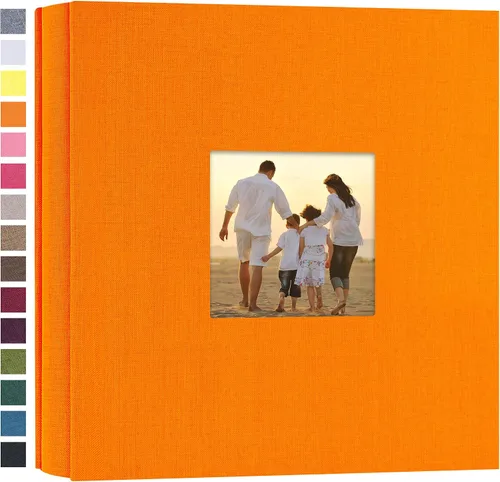 Vista 61 de potricher - Álbum de fotos pequeño para 100 fotos de 4 x 6 pulgadas, con portada de lino con foto, familiar, para bodas, aniversarios, bebés o Beige