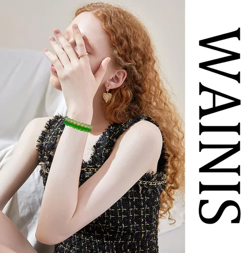 Vista 4 de WAINIS 24 pulseras de cuentas de cristal de 0.315 pulgadas para mujer, elásticas y redondas, pulseras curativas, multicolor, hechas a mano, apilables