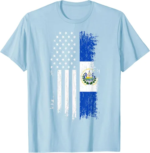 Vista 84 de Camiseta de la bandera de Estados Unidos salvadoreño - Camiseta de El Salvador USA