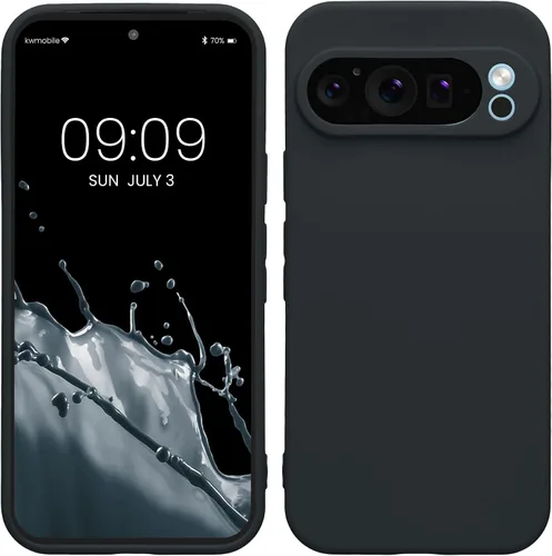 Vista 200 de kwmobile Funda compatible con Google Pixel 9 - Funda protectora delgada de TPU para teléfono - Acabado mate suave - Piedra antigua