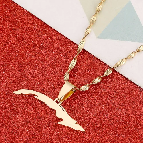 Vista 3 de Cuba Mapa Collares para Mujeres Mapa de Cuba Charm Cuba Colgante Joyería Cubana