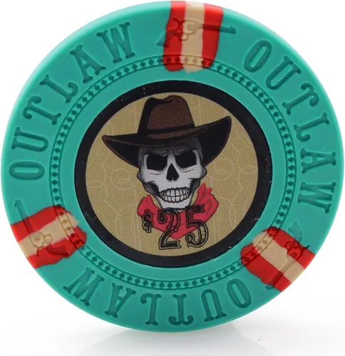 Vista 12 de Versa Games Fichas de póquer Outlaw Clay en 0.46 oz - Paquete de 50 (colores a elegir)