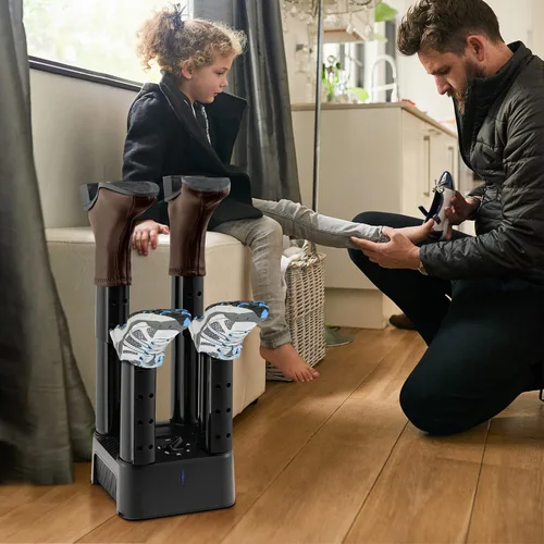 Vista 9 de Tangkula Secador de botas, calentador eléctrico de botas con protección contra sobrecalentamiento y temporizador de 180 minutos, máquina de secado