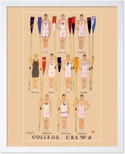Vista 34 de Poster Master Póster vintage de Edward Penfield – Impresión de ilustración retro – Regalo para artistas, amigos – Equipos universitarios, remo Ivy