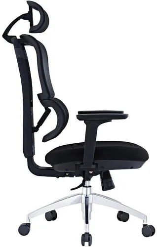 Vista 3 de SUNLINE Elevate - Silla de oficina - Sistema de soporte lumbar ergonómico y ajustable con base de aluminio - Reposacabezas de malla curva 4D