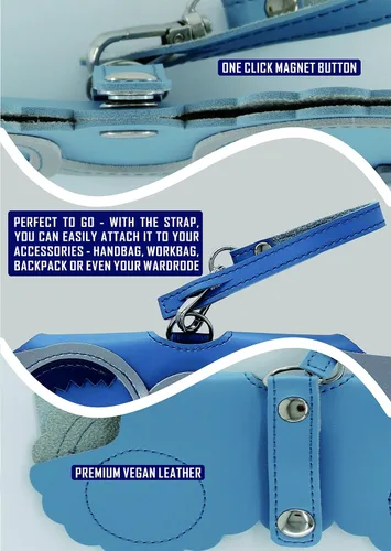Vista 4 de Color Patched Portable Glasses Case to Travel