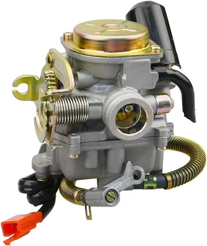 Vista 2 de GY6 50CC 49CC Carburador con estrangulador eléctrico para scooter de 4 tiempos, ciclomotor 139QMA 139QMB Taotao Engine PD18J Carb con kit de filtro