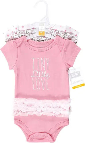 Vista 203 de Hudson Baby baby-girls Cotton Bodysuits 3-pack