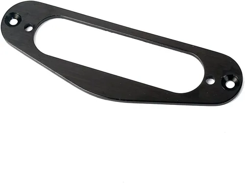 Vista 2 de Alnicov Anillo de montaje de pastilla de cuello de metal para Stratocaster Strat Single Coil Pickup Negro