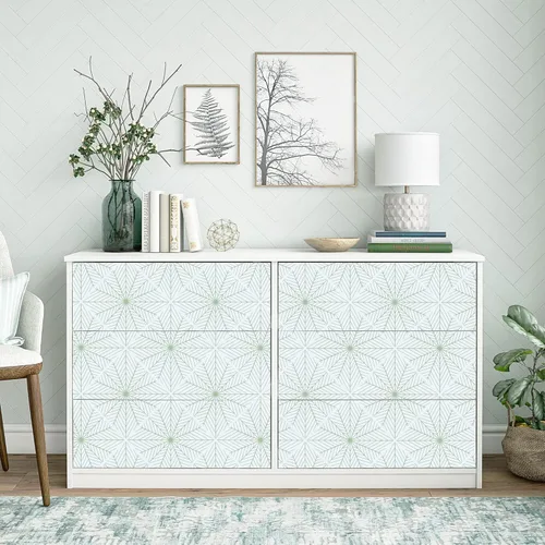 Vista 3 de GloryTik Papel tapiz autoadhesivo con rayas verdes, papel de contacto geométrico moderno, autoadhesivo, extraíble, para decoración del hogar