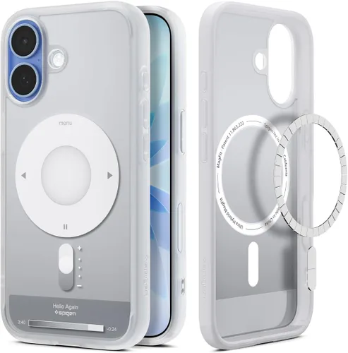 Vista 13 de Spigen Ultra Hybrid MagFit Impresión Digital Directa - Funda para iPhone 16 Pro [Diseño Personalizado][Compatible con Magsafe] - Analógica DDP