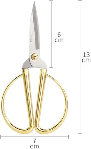 Vista 2 de Tijeras de costura de acero inoxidable de 5 pulgadas, tijeras afiladas para bordado, costura, manualidades, trabajo de arte y uso diario