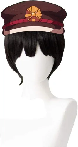 Vista 7 de Costribe Anime Cosplay traje conjunto completo falda púrpura con peluca cara pegatinas ajustable gorra