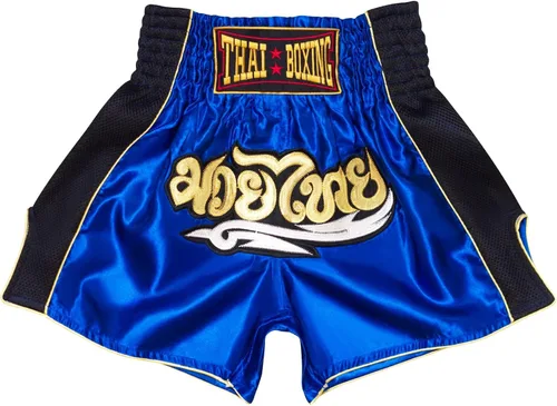 Vista 2 de Pantalones cortos de Muay Thai para niños (4 años a 10 años) para boxeo, kickboxing, artes marciales mixtas, entrenamiento para niños y niñas