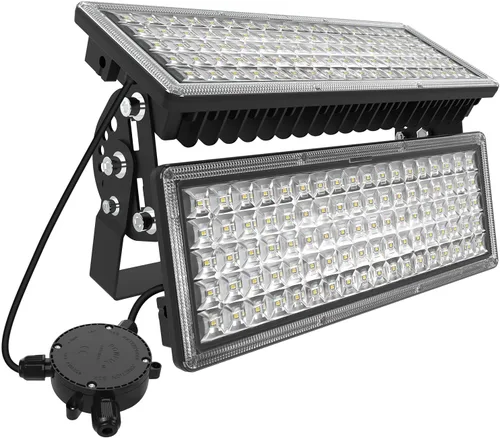 Vista 11 de Kekeou Luz de inundación LED de 100 W para exteriores con enchufe e interruptor y cable de alimentación de 6.56 pies, 14000 lm 6500 K, área LED