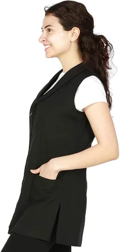 Vista 4 de Smockers Gwen - Chaleco de salón profesional, chaleco de estilo, uniforme de cosmetología