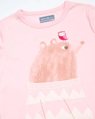 Vista 5 de Eddie Bauer Conjunto de pijama para niña, acogedor conjunto de ropa de dormir de invierno de forro polar, camisa de manga larga de 4 piezas