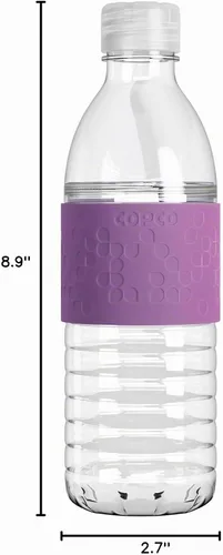 Vista 9 de Copco Hydra Botella de agua con tapa resistente a derrames, 16,9 onzas - Botella reutilizable Tritan con funda antideslizante, cuerpo de apertura