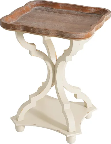 Vista 23 de Wood End Table Side Table Nightstand with 2 Drawer & USB Ports & Outlets 11.81in-brown