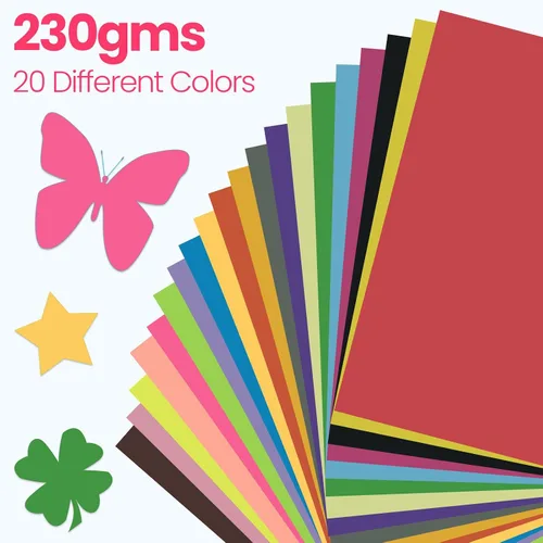 Vista 3 de Thenshop 500 hojas de cartulina de 8.3 x 11.5 pulgadas, papel de cartulina tamaño A4, 8.11 oz/m², papel de construcción impreso de doble cara