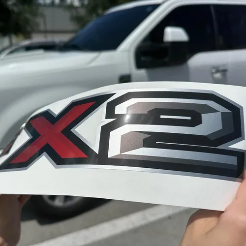 Vista 3 de FX2 - Calcomanías rojas todoterreno para Ranger F150 Truck Super Duty (juego de 2)