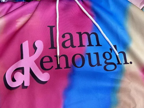 Vista 5 de fczfczklk Sudadera con capucha con estampado de teñido anudado 3D I am enough para hombres y mujeres