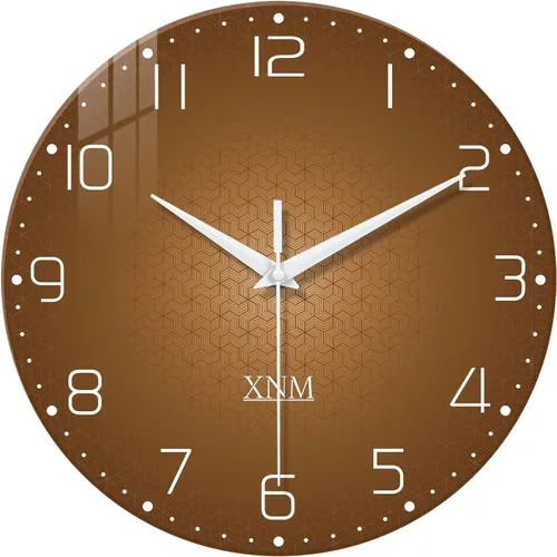 Vista 13 de XNM Relojes de pared de cristal negro con pilas de 12 pulgadas