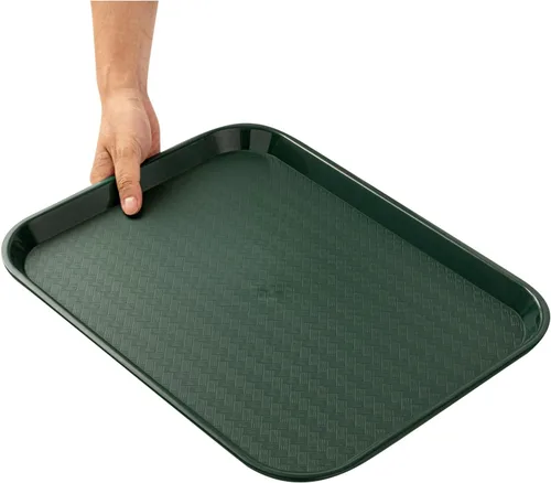 Vista 8 de Restaurantware RW Base - Bandeja de comida rápida de 14 x 18 pulgadas, 1 bandeja resistente para cafetería, ligera, antideslizante, bandeja