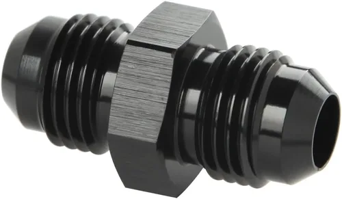Vista 34 de 3AN macho a 3AN macho Flare 45 grados Unión acoplador adaptador de montaje aluminio negro