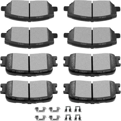 Vista 28 de SCITOO Juego de pastillas de freno de cerámica delanteras y traseras D374 D465 para Acura CL 1997-1999, Honda Civic 2002-2003 2006-2011, para Honda