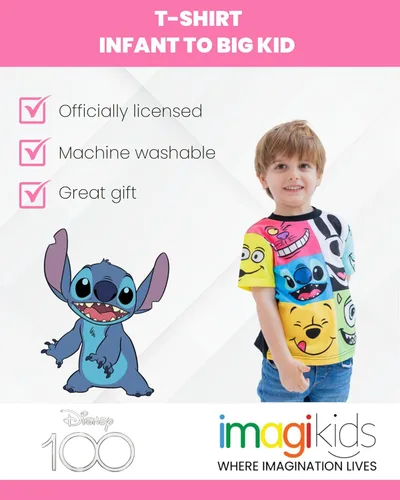 Vista 3 de Disney D100 Mickey Mouse Sully Mike Winnie The Pooh T-Shirt Infant to Big Kid