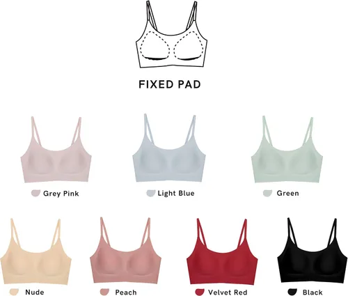 Vista 9 de Ubras Sujetador sin costuras para mujer, sin costuras, tirantes delgados ajustables, brasier camisola, soporte suave