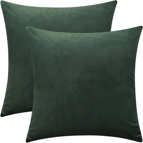 Vista 28 de Juego de 2 fundas de cojín de terciopelo para sofá y cama - 20"x20", aguamarina Aqua