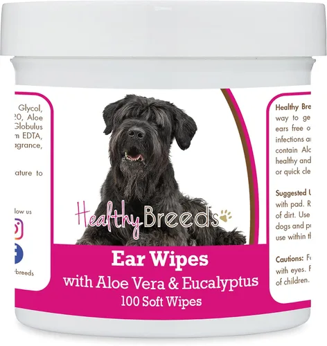 Vista 116 de Healthy Breeds Affenpinscher Toallitas de limpieza de oídos con aloe y eucalipto para perros, 100