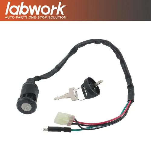 Vista 5 de labwork Interruptor de llave de encendido de repuesto para Honda TRX250 Recon TRX250EX Repuesto para 35100-HM8-000 Negro