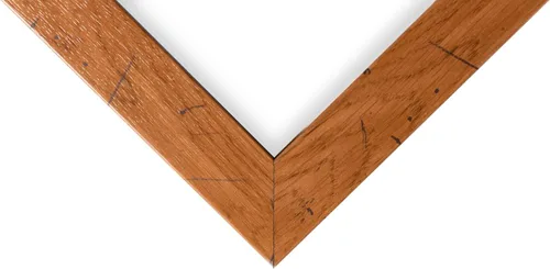 Vista 2 de Roble envejecido de 4 x 6, acabado envejecido sintético de 1.25 pulgadas, compuesto de madera MDF plana, decoración de pared para fotos y póster