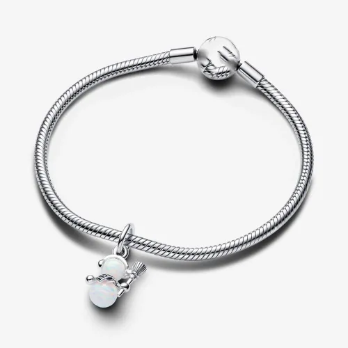 Vista 3 de Bellestory - Abalorio de Navidad de plata de ley con cuentas de cristal, regalo para mujer, pulsera europea, collar
