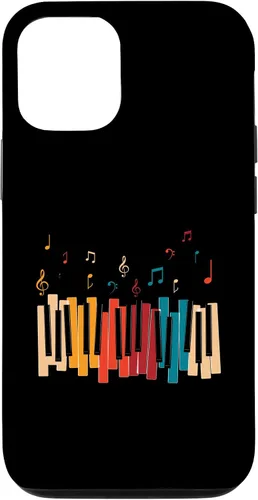 Vista 28 de iPhone 11 Pro Notas de Música Teclado Colorido Piano Case