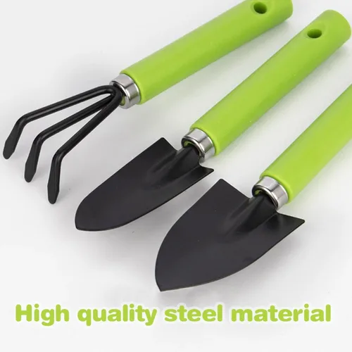 Vista 5 de Garden Tools - Juego de herramientas de plantación de 3 piezas con mango de plástico, herramientas de mano de jardinería ligeras y duraderas