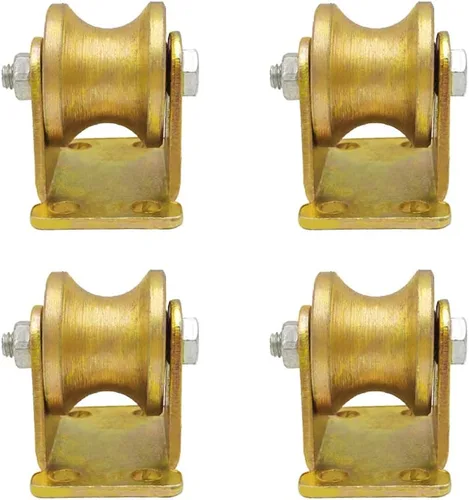 Vista 5 de Rueda de riel U-Groove, rueda rígida resistente, carga máxima de una sola rueda de 2,204.6 lbs, para pista invertida, puerta rodante, puertas